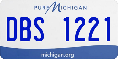 MI license plate DBS1221