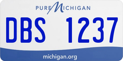 MI license plate DBS1237