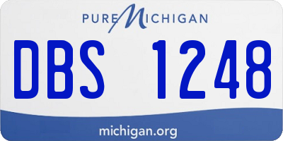 MI license plate DBS1248
