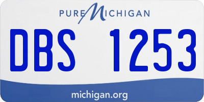 MI license plate DBS1253