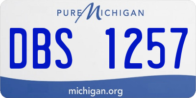 MI license plate DBS1257