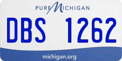 MI license plate DBS1262