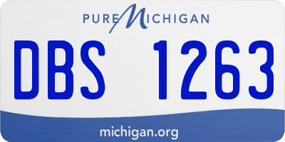 MI license plate DBS1263