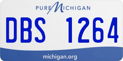 MI license plate DBS1264