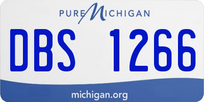MI license plate DBS1266