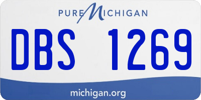 MI license plate DBS1269