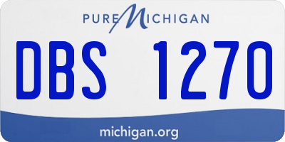 MI license plate DBS1270