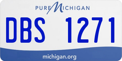 MI license plate DBS1271