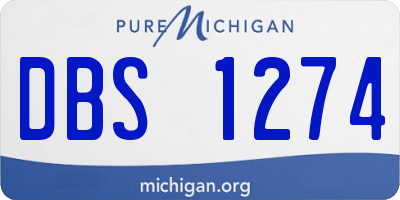 MI license plate DBS1274