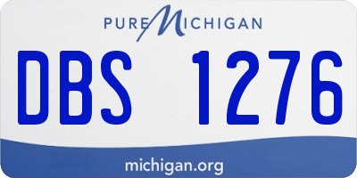 MI license plate DBS1276
