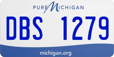 MI license plate DBS1279