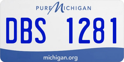 MI license plate DBS1281