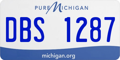 MI license plate DBS1287
