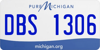 MI license plate DBS1306