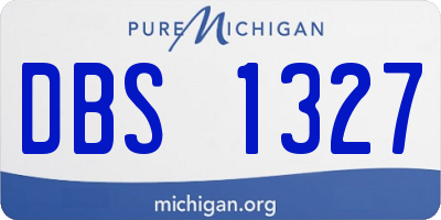 MI license plate DBS1327