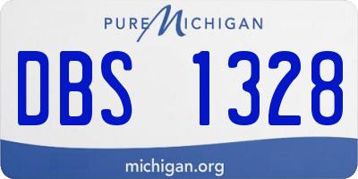 MI license plate DBS1328