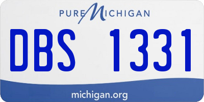 MI license plate DBS1331