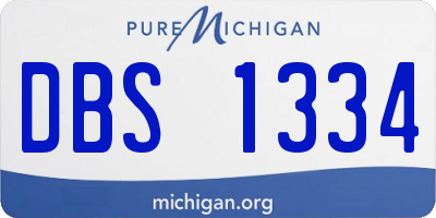 MI license plate DBS1334