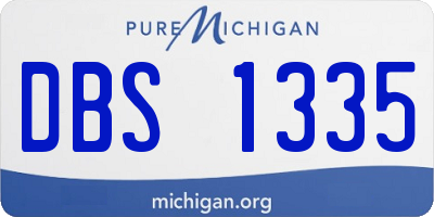 MI license plate DBS1335