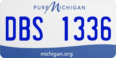 MI license plate DBS1336