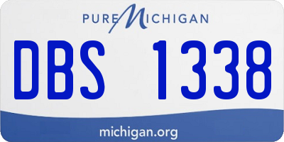 MI license plate DBS1338
