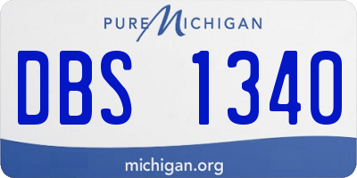 MI license plate DBS1340