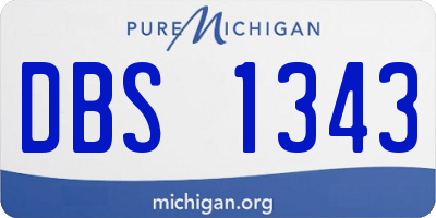MI license plate DBS1343