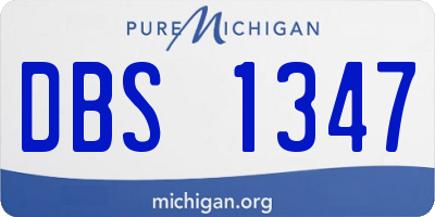 MI license plate DBS1347