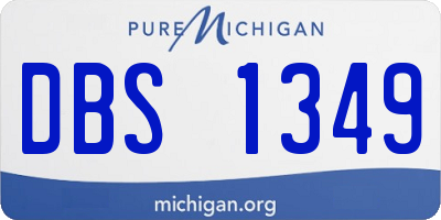 MI license plate DBS1349