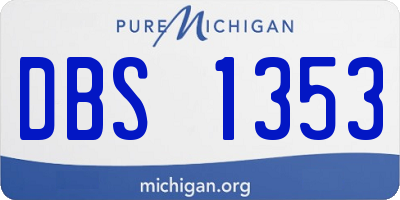 MI license plate DBS1353