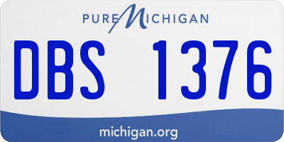 MI license plate DBS1376