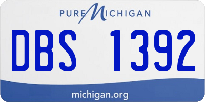 MI license plate DBS1392