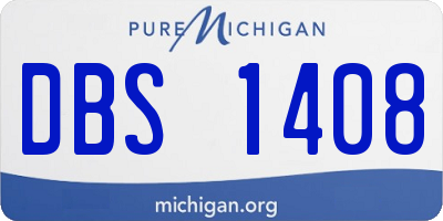 MI license plate DBS1408