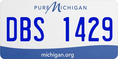 MI license plate DBS1429
