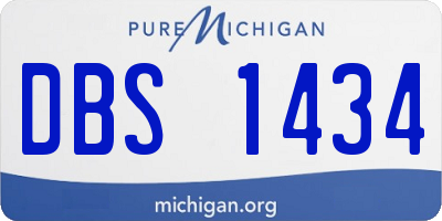 MI license plate DBS1434
