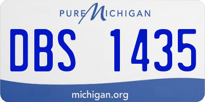 MI license plate DBS1435