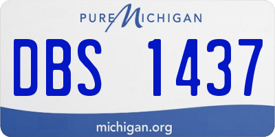 MI license plate DBS1437