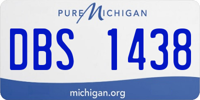 MI license plate DBS1438
