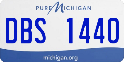 MI license plate DBS1440