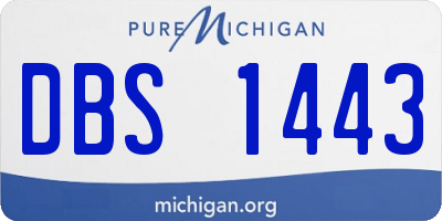 MI license plate DBS1443
