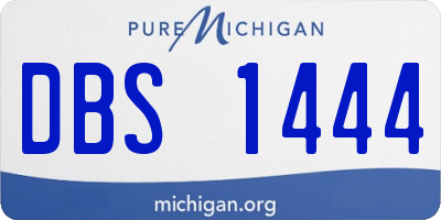 MI license plate DBS1444