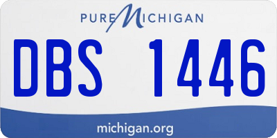 MI license plate DBS1446