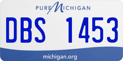 MI license plate DBS1453