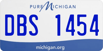 MI license plate DBS1454