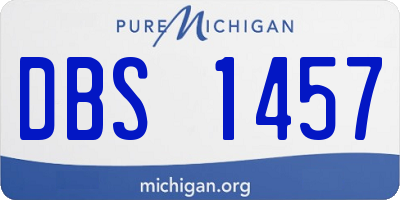 MI license plate DBS1457