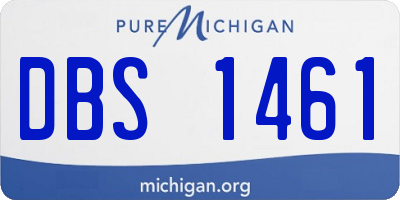MI license plate DBS1461
