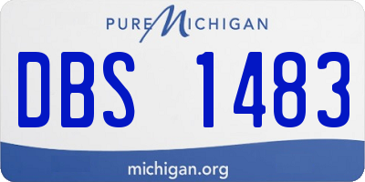 MI license plate DBS1483