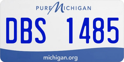 MI license plate DBS1485