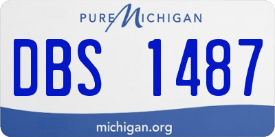 MI license plate DBS1487