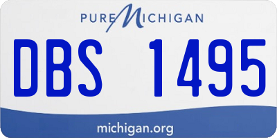 MI license plate DBS1495